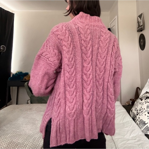 Pink Cable Knit Sweater - Picture 2 of 6